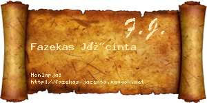 Fazekas Jácinta névjegykártya